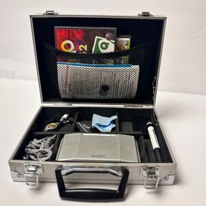 Nintendo DS Silver Handheld Console with Intec Aluminum Case Accessories & games